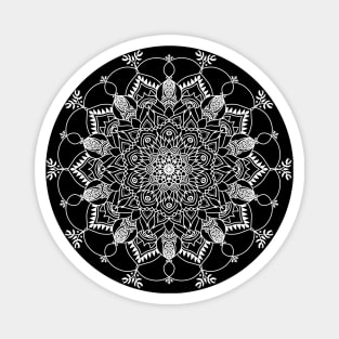 Floral bohemian mandala pattern Magnet